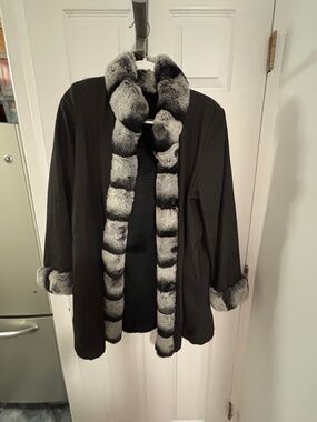 Custom made RAIN RESISTANT AND REVERSIBLE FUR COAT